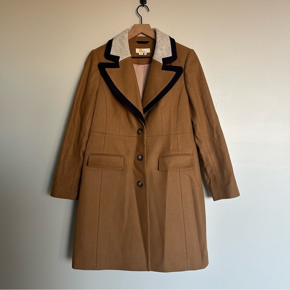 Boden Wool Blend Ground Ginger Crombie Coat - Picture 8 of 11